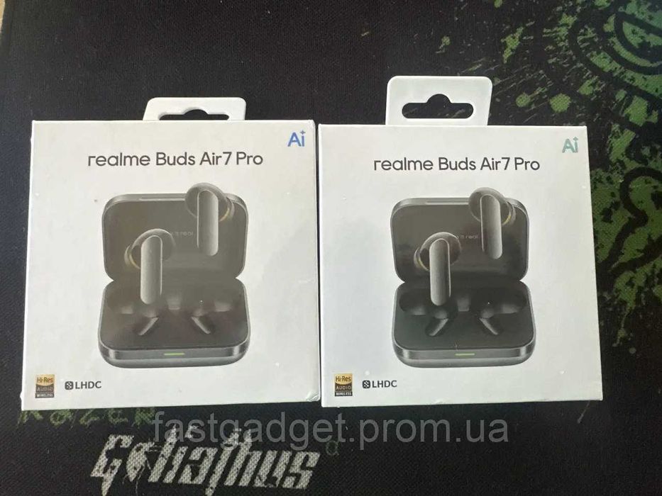 Флагмаські навушники Realme Buds Air 7 Pro Metallic Grey з активним шумопоглинанням, Bluetooth 5.4 (RMA2407)