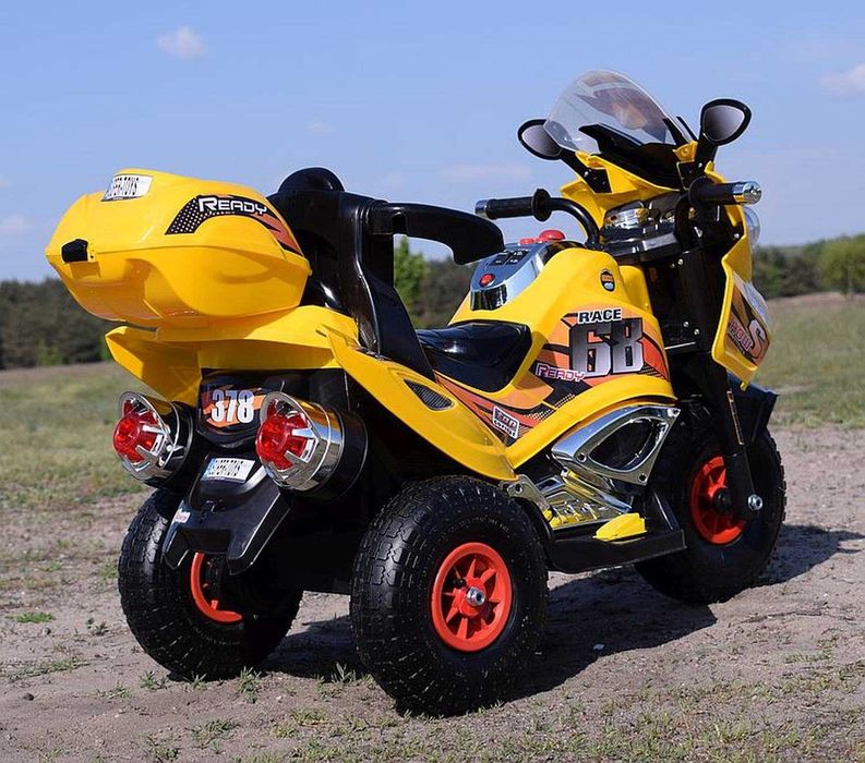 BAWIBUS.PL auto motorek 3KOŁOWY MOTOR z oparciem na akumulator jeździk