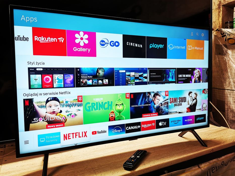 50" Samsung Smart TV  4k  2020r  Wifi Yt telewizor dvbt2 hevc air play