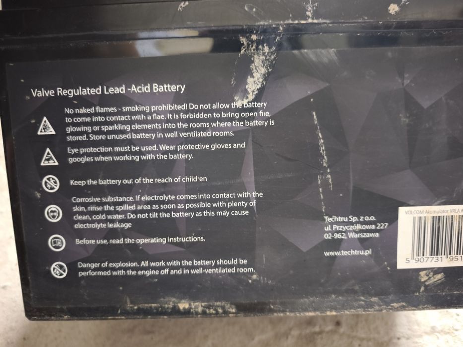Akumulator VOLCOM AGM 12V 100Ah – sprawny