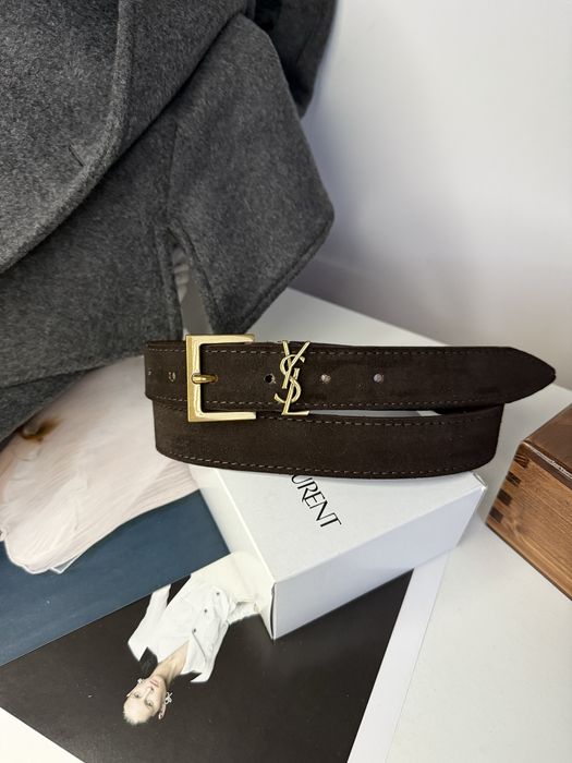 Popularny  pasek ze skóry naturalnej w stylu YS L