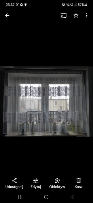 Gotowa firanka do okna balkonowego 3 szt