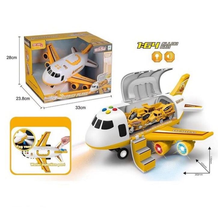 Літак Вантажний звук, підсвічування, парогенератор, інерція