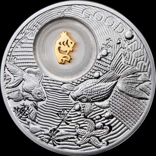 Niue 2013 $2 Szczęsliwe Monetki- Lucky Coins Złota Rybka