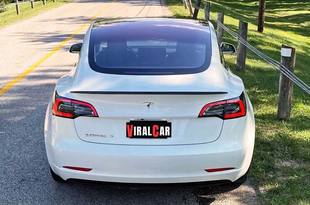 Spoiler lotka dokładka TESLA MODEL 3 CZARNY POŁYSK / CARBON