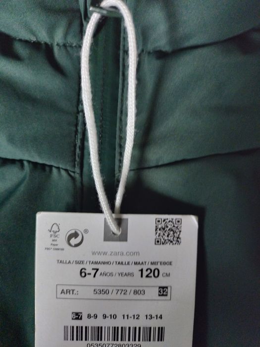 Дитячий пуховик Zara ,еврозима , 120