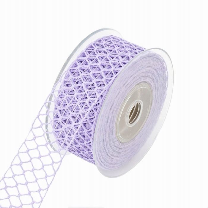 Wstążka Tkana SIATECZKA WRZOSOWY 4cm/10m