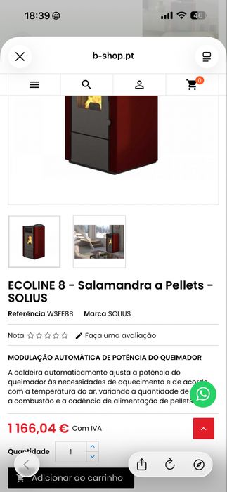 Salamandra a pellets - Ecoline 8Kw Solius