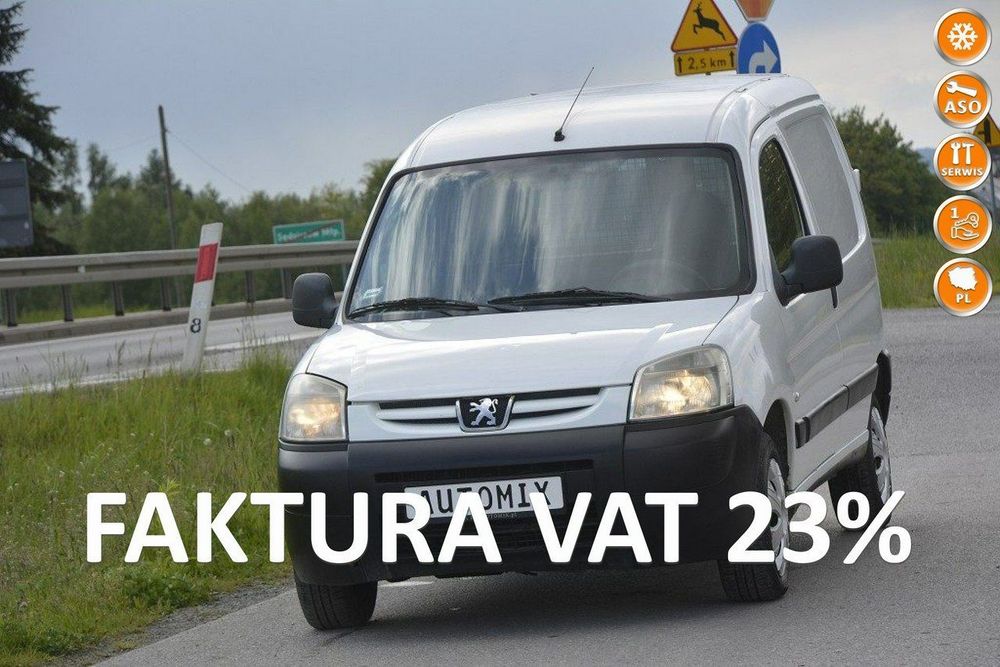 Peugeot Partner  1.6HDI Polski Salon klima bezwypadkowy gwarancja przebiegu FV23% VAT-1