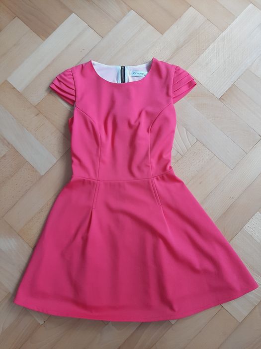 Sukienka wesele komunia impreza różowa XS/S obniżka ceny