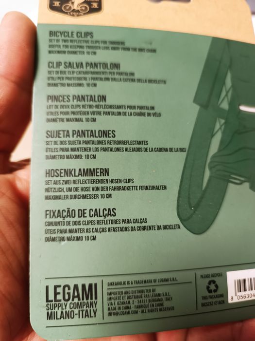 Clips Fixação de calças Bicicleta