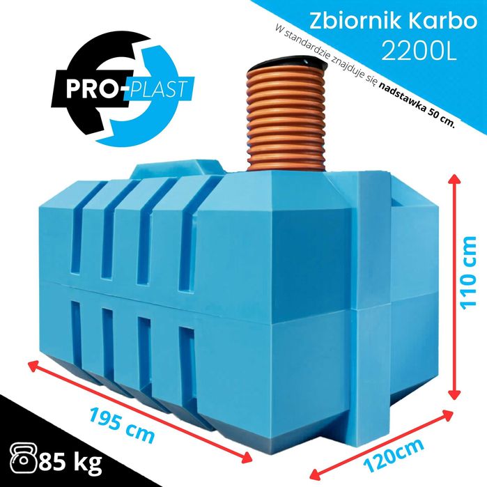 Zbiornik na deszczówkę Szambo Osadnik 2m3 PRO-PLAST 3m3 4m3 5m3 6m3 10m3 Oczyszczalnia