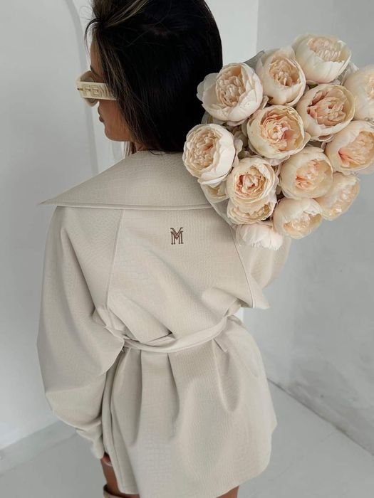 Płaszcz damski LaManuel Lady First Uni ekoskorka czarny beżowy camel c