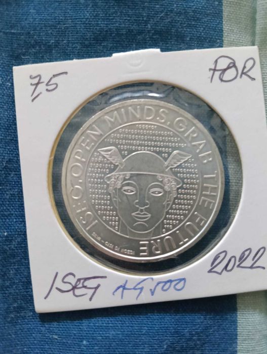 Prata 4 moedas de 7,5 euros
