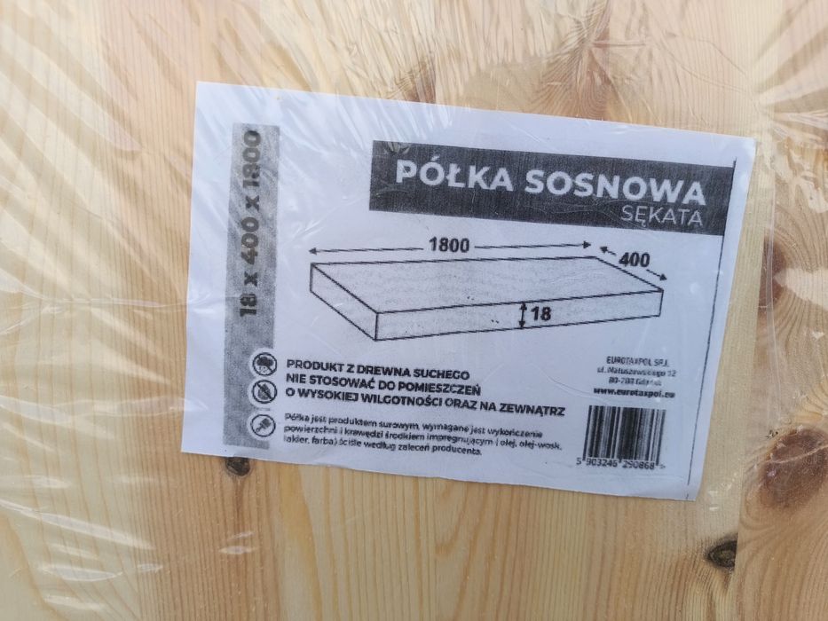 Płyta naturalna drewniana nowa OBI 1800x400x18