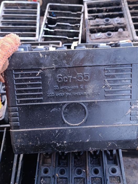 Раритетний акумулятор 6СТ-55 СРСР (ебонітовий корпус)