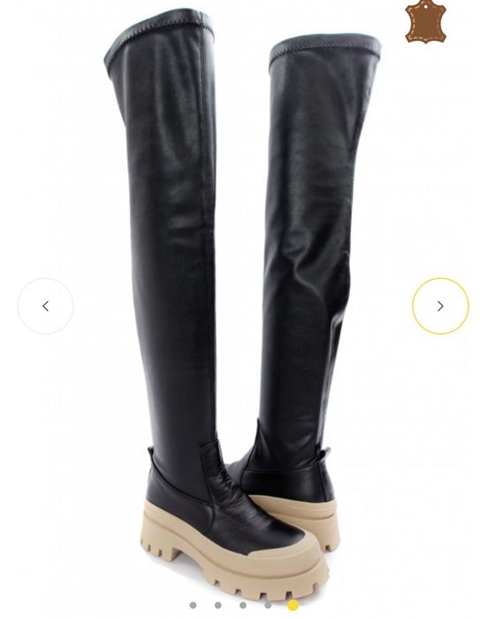 Ботфорти шкіряні жіночі, 36 розмір