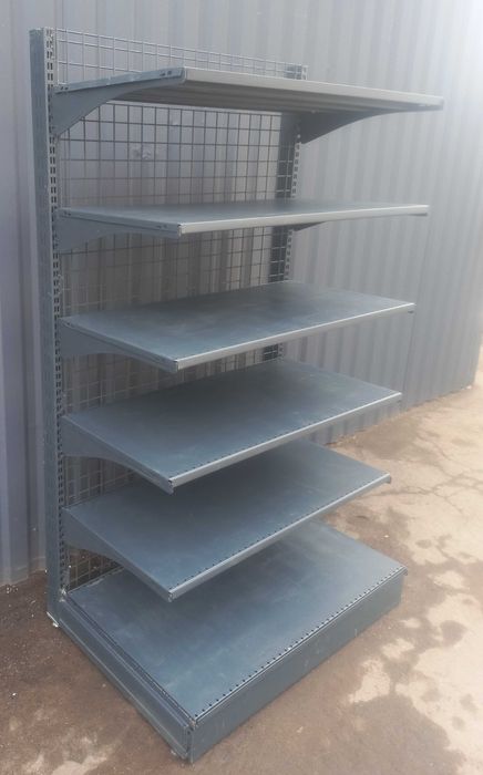 Торговий пристінний стелаж «Колумб» 180х100 см., чорний, Б/у 14004