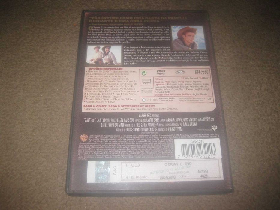 "O Gigante" com James Dean numa Edição Especial com 2 DVDs!