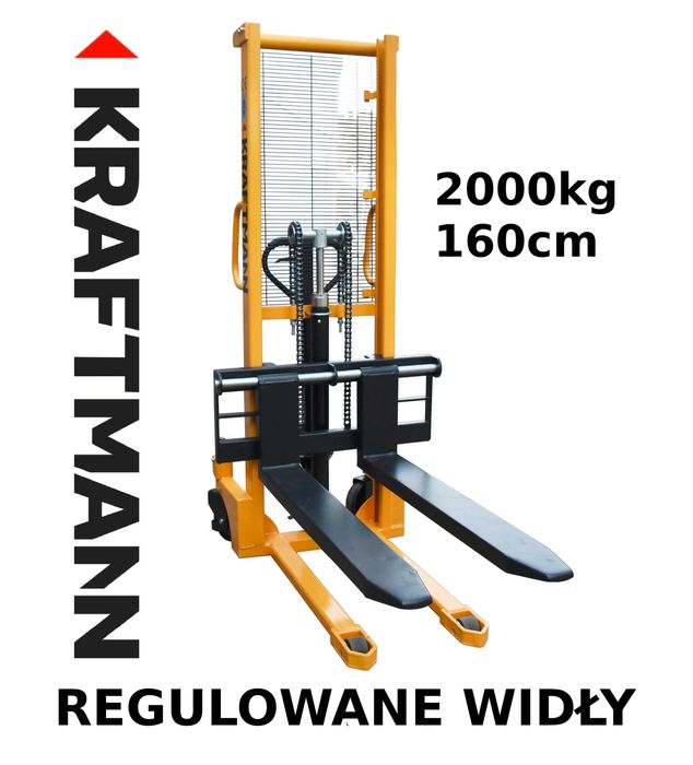 Paleciak 2t Wózek paletowy MASZTOWY SZTAPLARKA WIDLAK 160cm 2000kg
