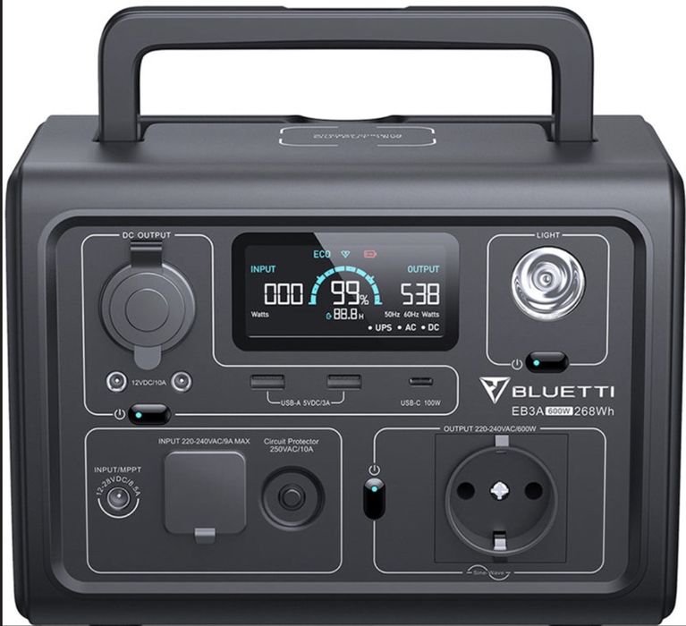 Портативна зарядна станція Bluetti EB3A 600W 268Wh