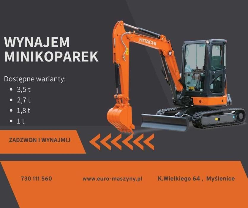 Wynajem koparki! Wypożyczalnia!