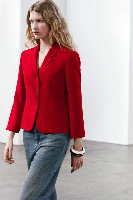 ZARA Luksusowa MARYNARKA taliowana CUDO S