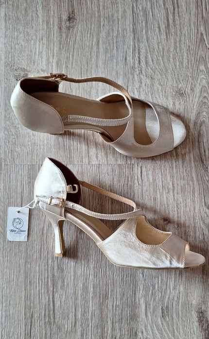 (NOWE) Szpilki Aurelia Nude Satin rozm.38