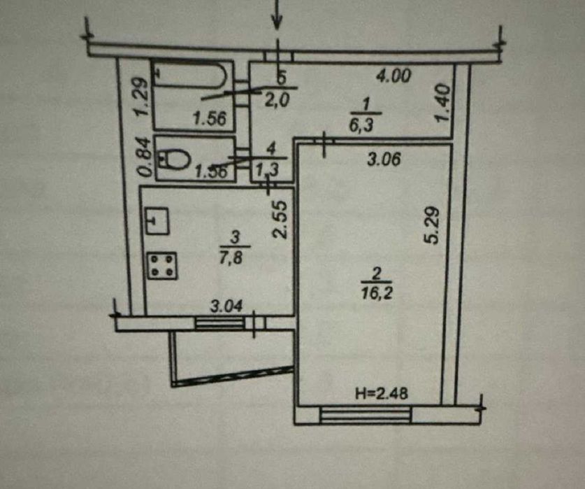 Продам 1к. квартиру вул. Шалімова (Героів Севастополя) 33.