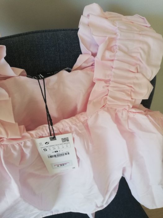 Top plissado novo zara