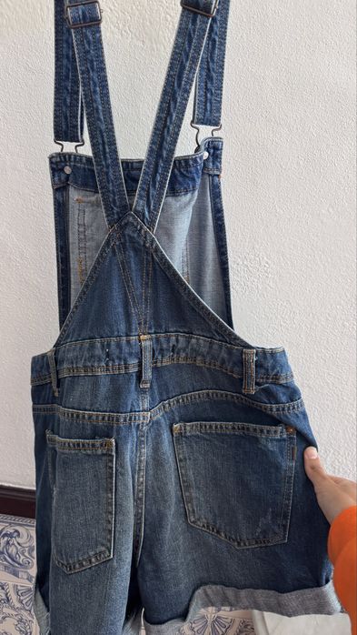 Jardineiras/macacão de ganga Bershka