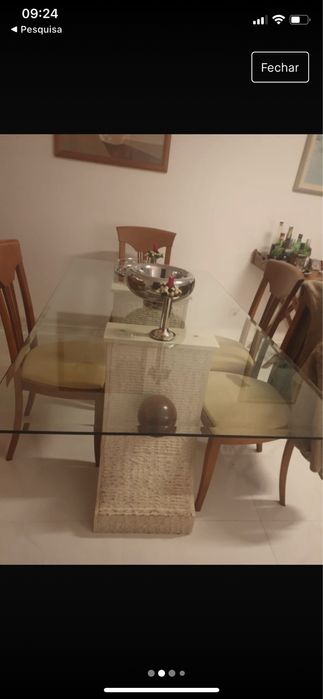 Mesa refeição + 6 cadeiras