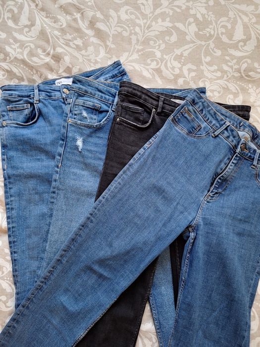 ZESTAW 4 pary elastyczne skinny jeans ZARA