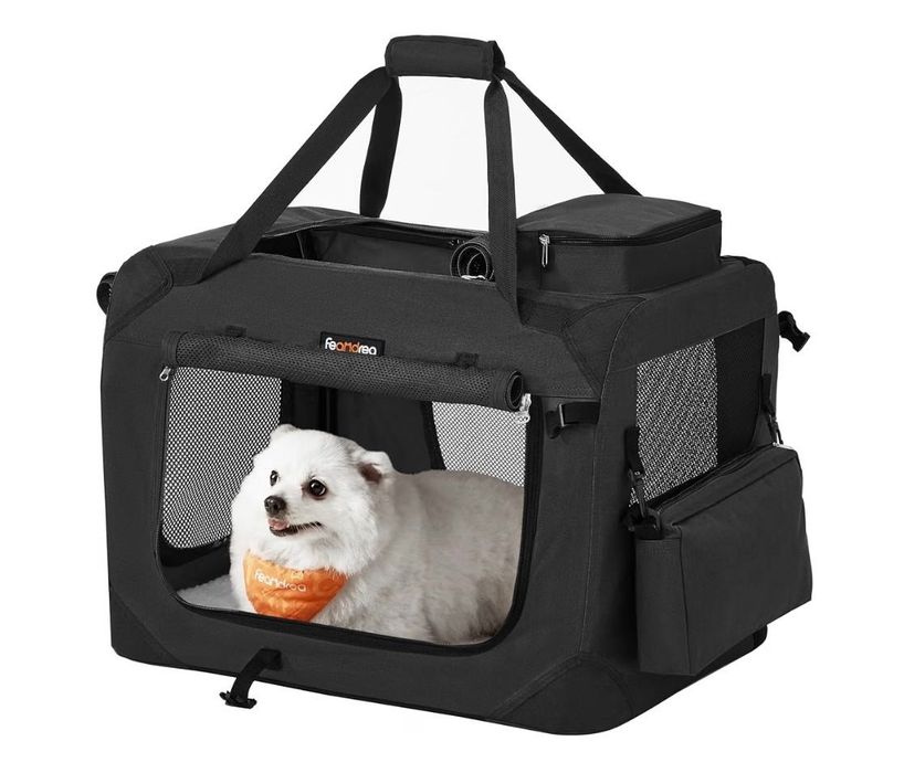 Mala de transporte de cão dobrável, como nova
