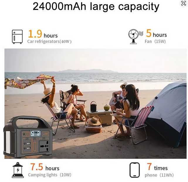 Нова Зарядна станція / 220V / 100W / LiFePO4 / 76.8Wh / 24000mA