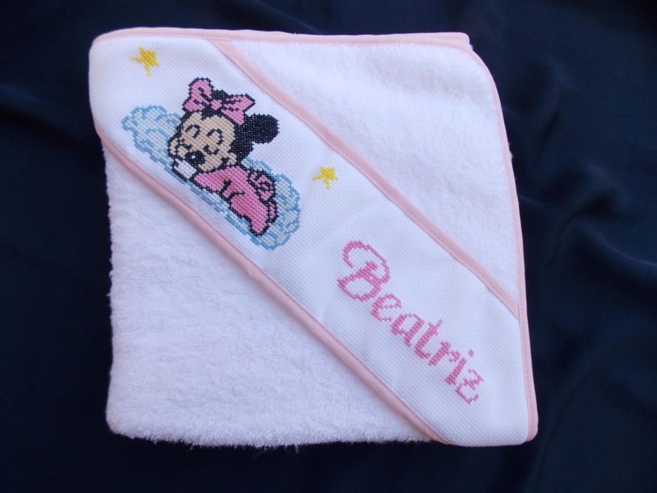 Toalhas de banho bordadas para bebé, 100% algodão