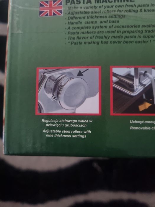 Maszynka do makaronu past lazanii ręczna 150 mm długości wałka nowa