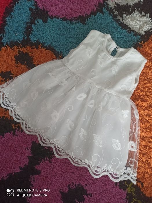 Платье нарядное Cicimi Baby 6-12М сукня святкова праздничное белое