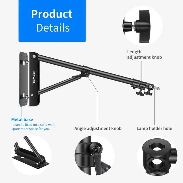 Suporte de Parede Neewer Boom Arm Articulado - Estúdio Profissional