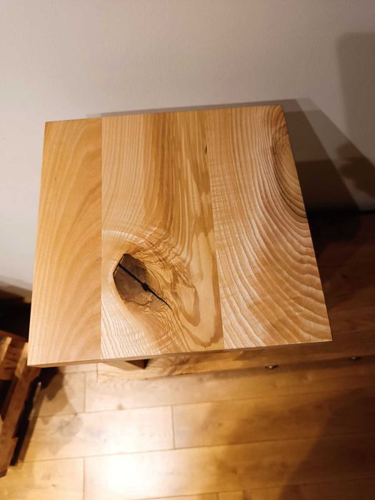 Taboret drewniany dębowy/jesionowy
