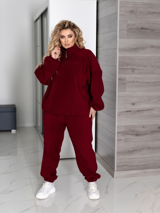 Жіночий теплий спортивний костюм флісовий кофта на блискавці