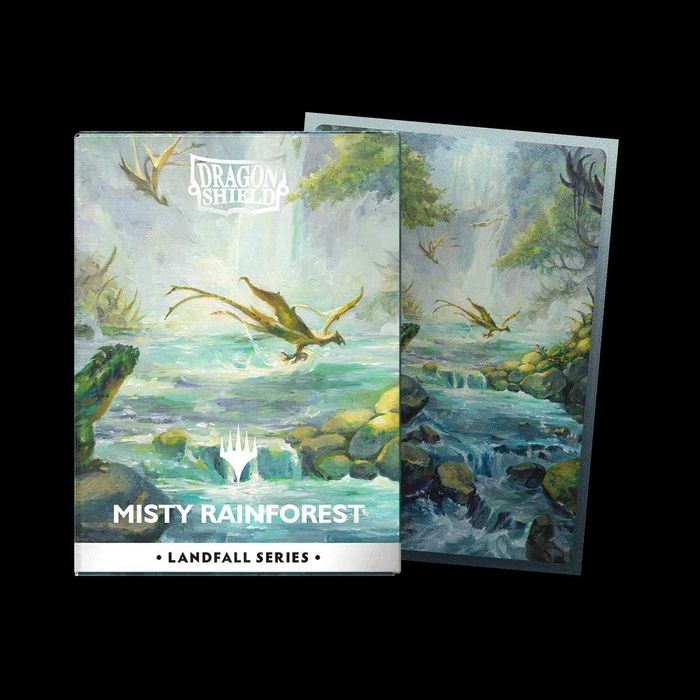 Dragon Shield LANDFALL Series - Misty Rainforest | 100 Sleeves - Caixa Selada
