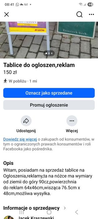 Tablice ogloszen, reklamy