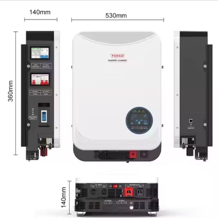 Inversor solar 6,2KW hybrido off grid novo