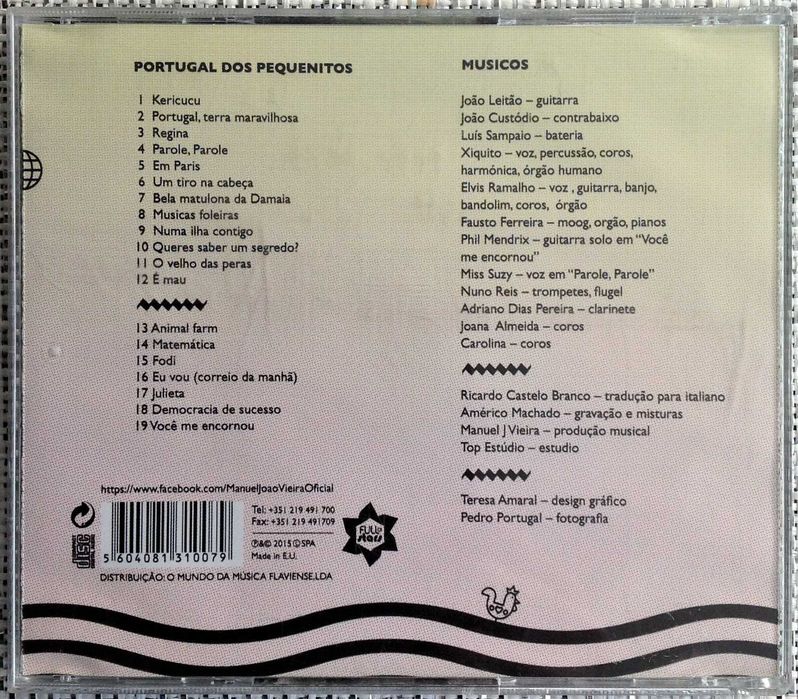 Irmãos Catita ‎– Portugal Dos Pequenitos - CD Raro - MUITO BOM ESTADO