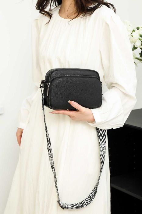 Чорна сумка з натуральної шкіри | сумка клатч|сумка жіноча через плече