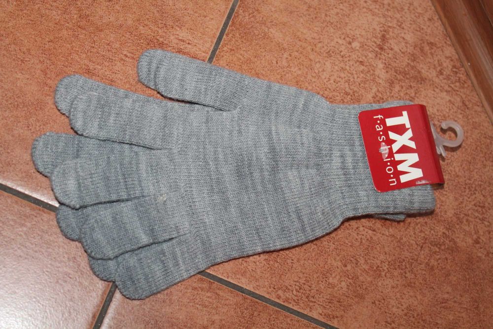 Rękawiczki damskie szare nowe