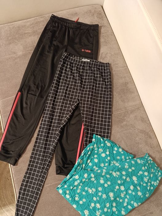 Spodnie dresowe Adidas i legginsy Reserved 158 + gratis spodnie letnie