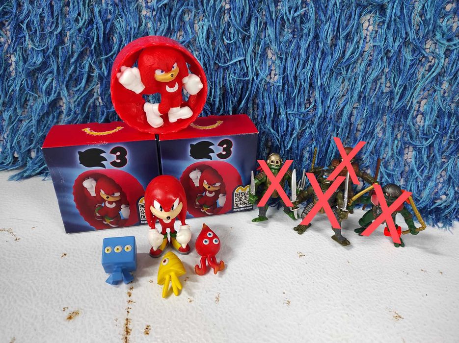 Los Lunnis / Knuckles (Sonic) / Rabbids Invasão (bonecos/figuras)