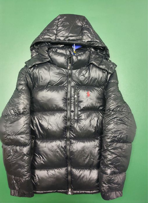 Czarna Kurtka Puchowa Ralph